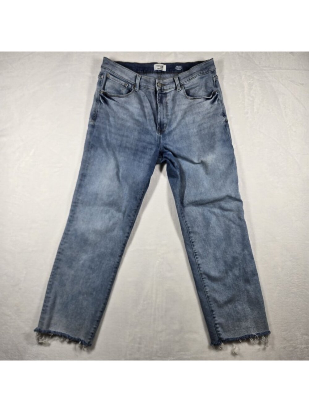 Kensie Jeans Womens 12/31 Vintage Luxe The Allie High Rise Slim Straight Raw Hem